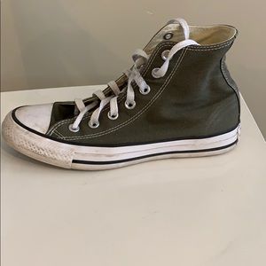 olive green converse high tops